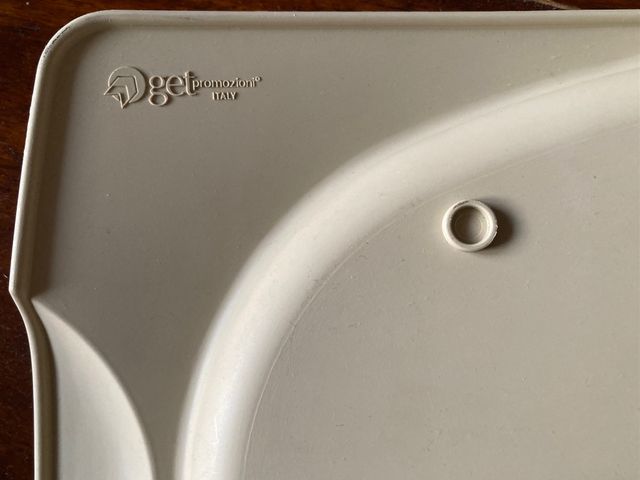 Vassoio vintage in plastica "I Love My Cat"