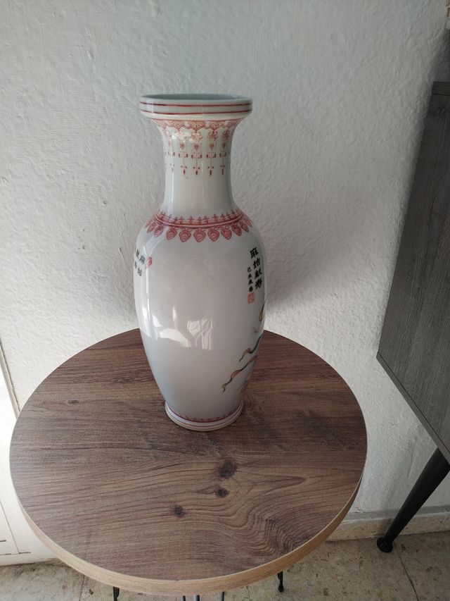 Antiguo Jarrón porcelana china