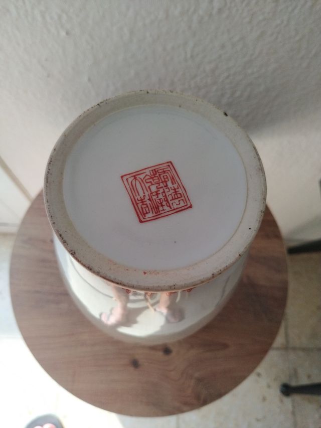 Antiguo Jarrón porcelana china