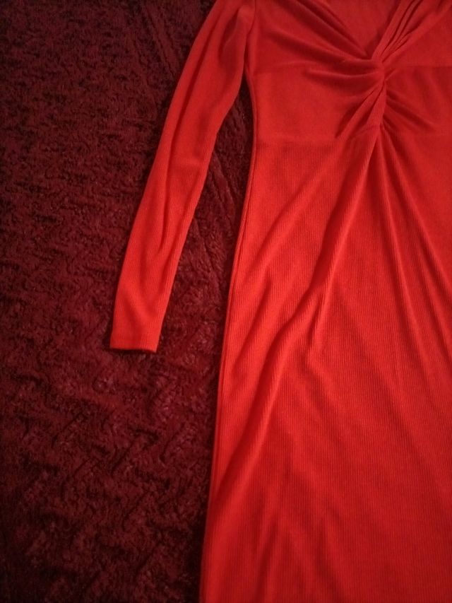 Vestido medio largo mujer