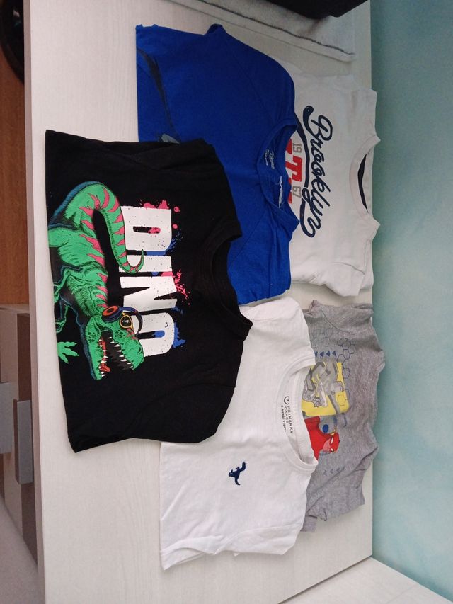 Lote 5 camisetas manga larga 5-6años 116