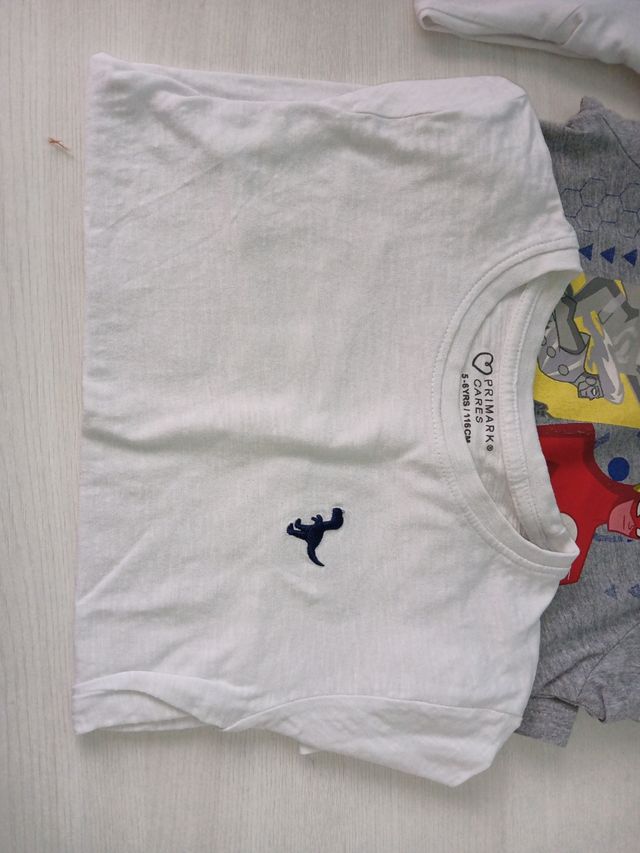Lote 5 camisetas manga larga 5-6años 116