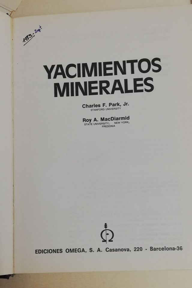 Yacimientos Minerales (Charles F. Park)