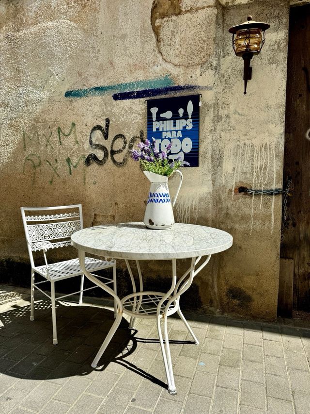 Mesa marmol y hierro vintage. Años 70