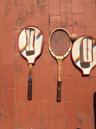 Guarda raquetas vintage, raquetas antiguas