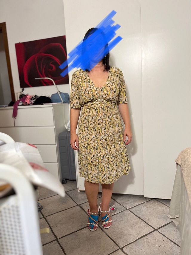 Vestitino mango a fiori