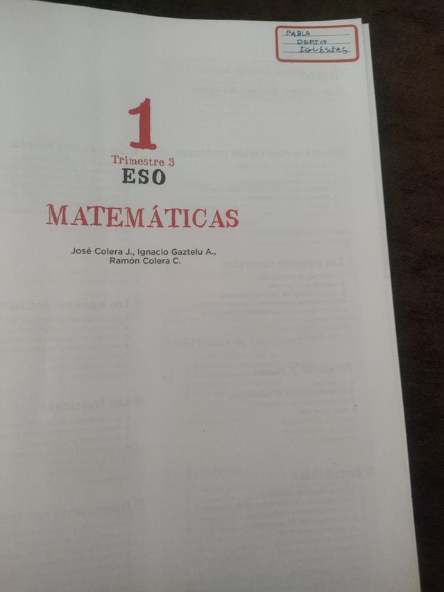 Matemáticas 1°ESO 3trimestre