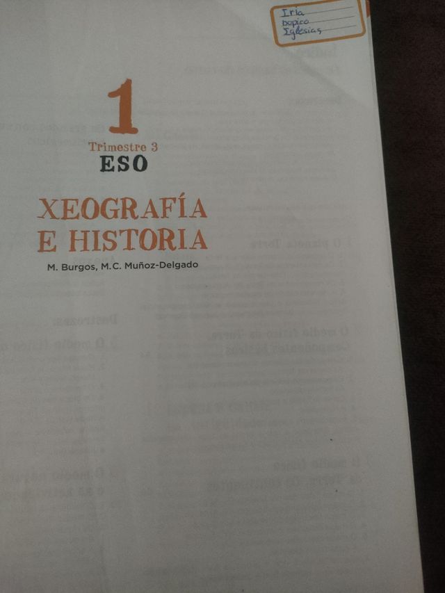 Xeografìa e Historia 1°ESO 3°trimestre