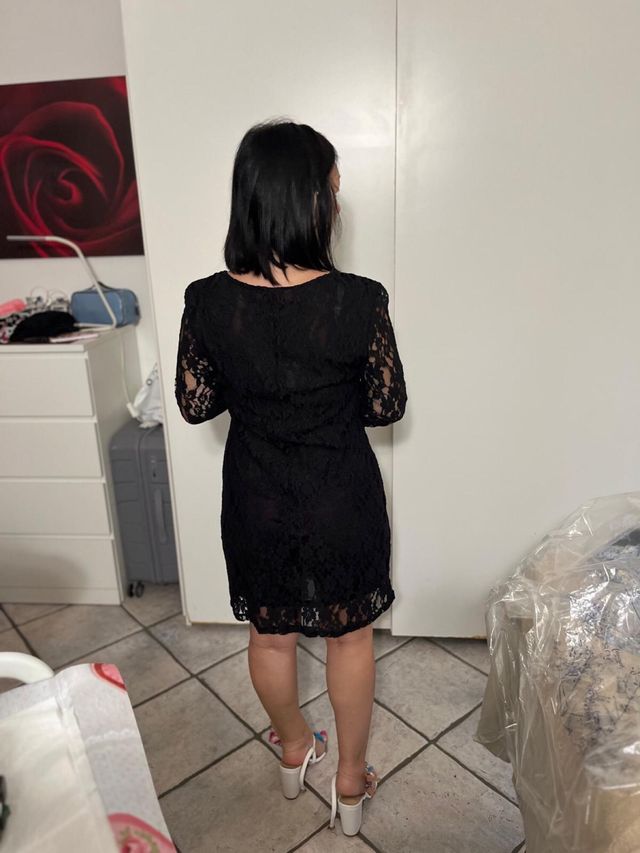 Vestito pizzo nero tezenis