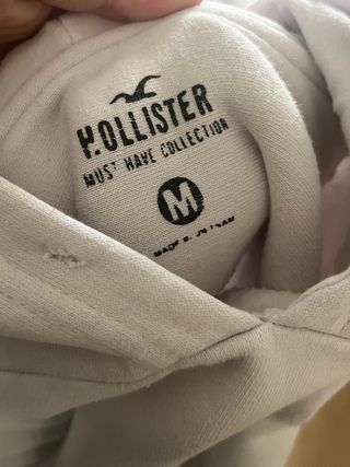 sudadera blanca hollister original M
