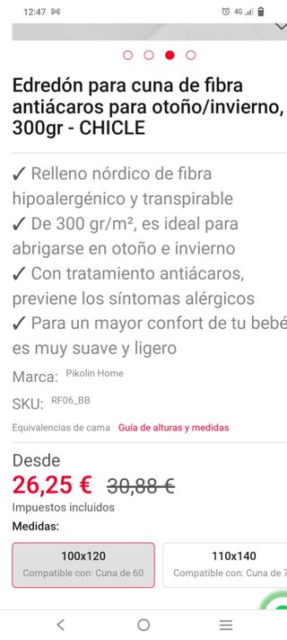 Edredón nórdico cuna
