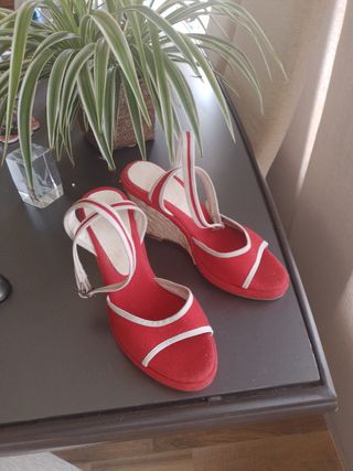 Sandalias cuña esparto T/37