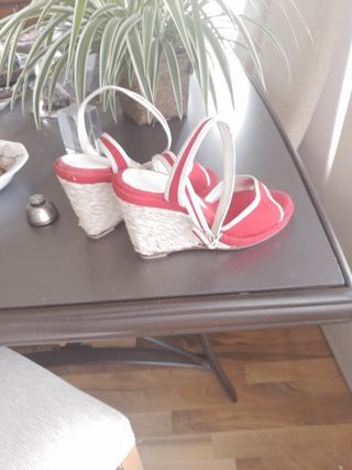 Sandalias cuña esparto T/37