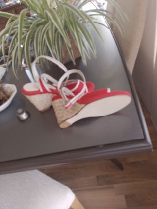 Sandalias cuña esparto T/37