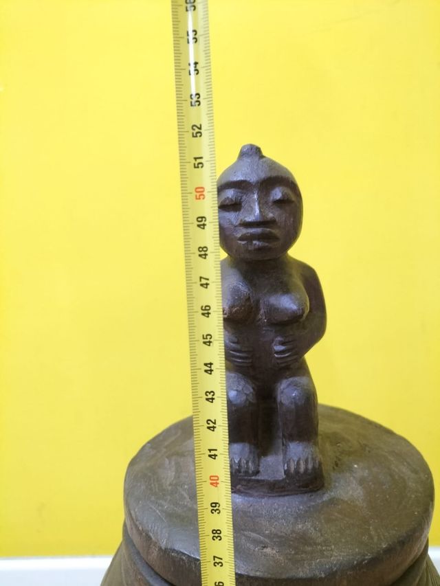 AUTENTICO SENUFO URNA LEGNO PER CENERI DEL DEFUNTO