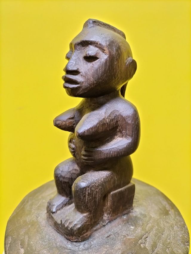 AUTENTICO SENUFO URNA LEGNO PER CENERI DEL DEFUNTO