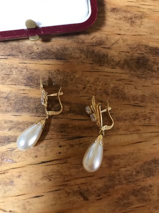 Pendientes largos majórica 