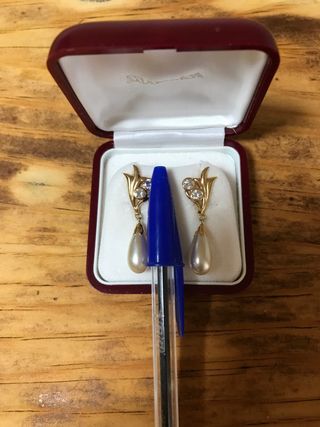 Pendientes largos majórica 