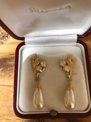 Pendientes largos majórica 