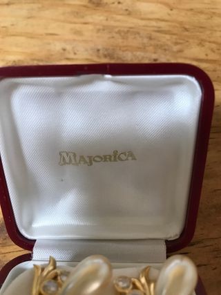 Pendientes largos majórica 