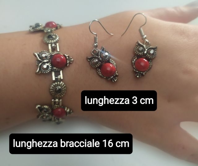 SET BRACCIALE E ORECCHINI GUFETTI
