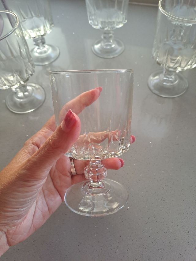 Juego de copas de cristal