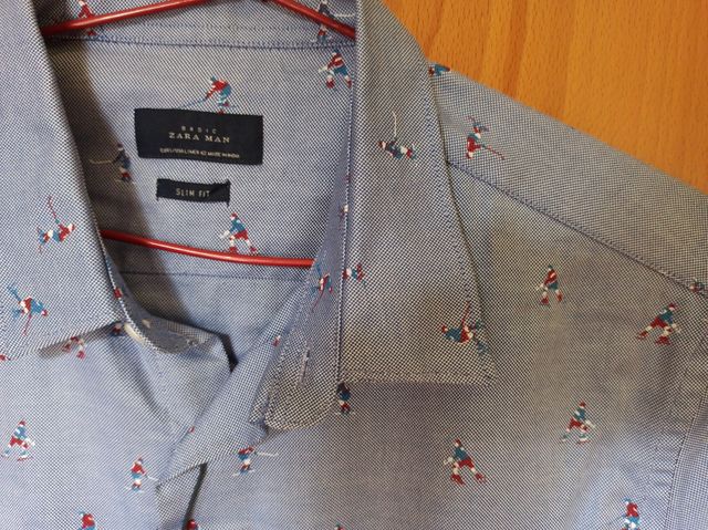 Camisa azul Zara talla L