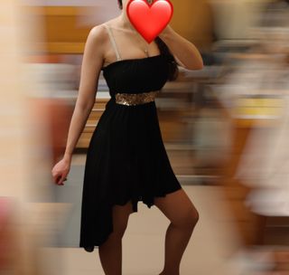 Vestido negro palabra de honor nuevo