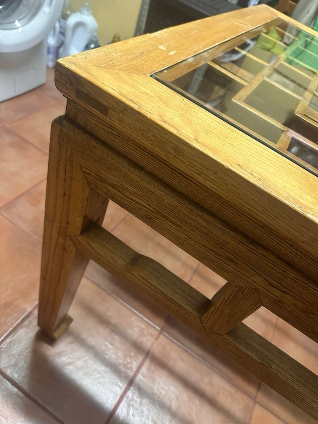 Mesa estilo rústico-oriental