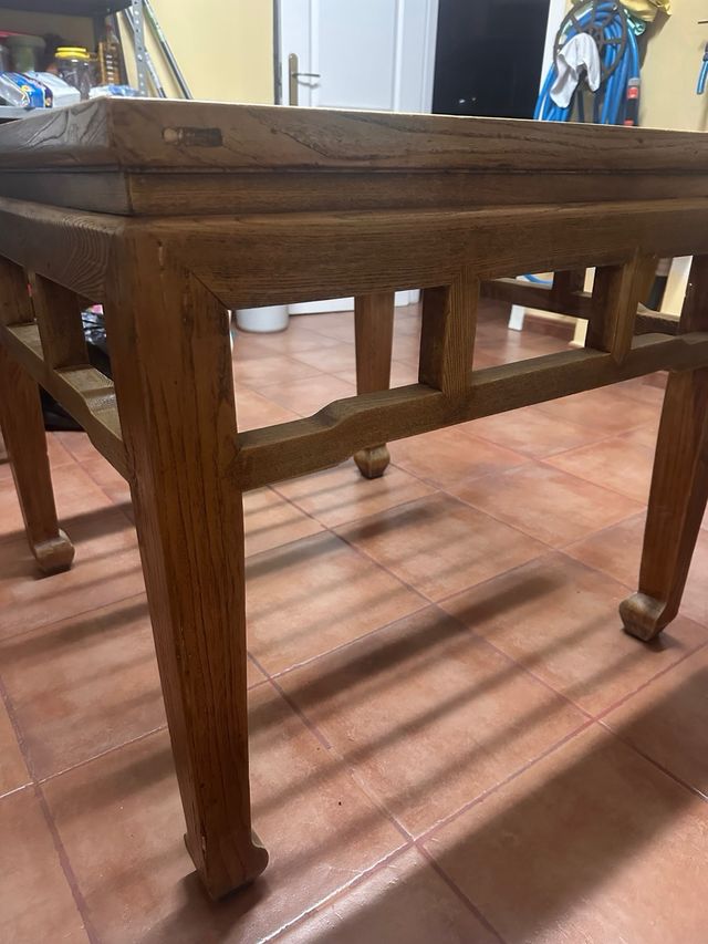 Mesa estilo rústico-oriental