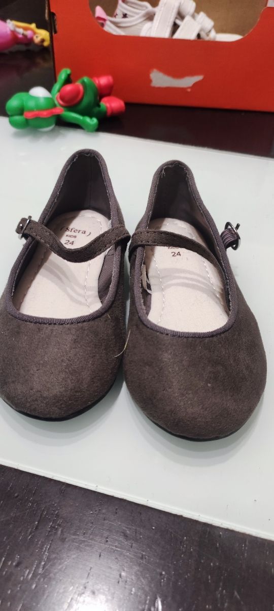 Bailarinas terciopelo gris sin estrenar