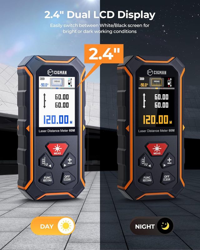 Telémetro láser bilateral de 120 m 📏