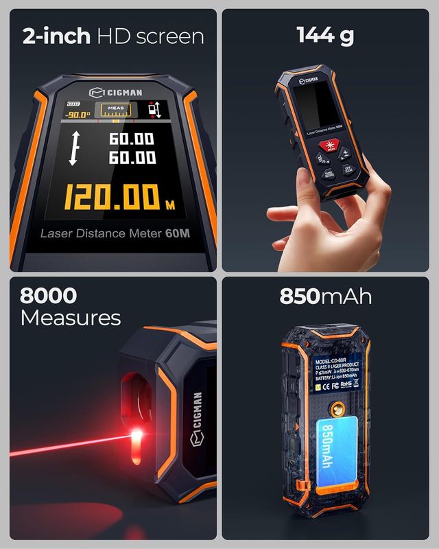 Telémetro láser bilateral de 120 m 📏