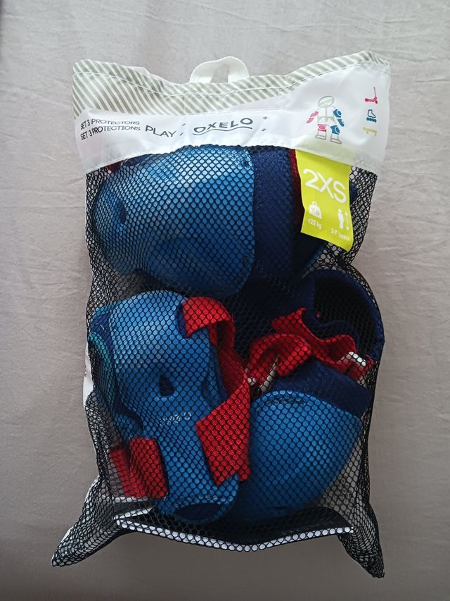 Protecciones patines talla 2XS color azul