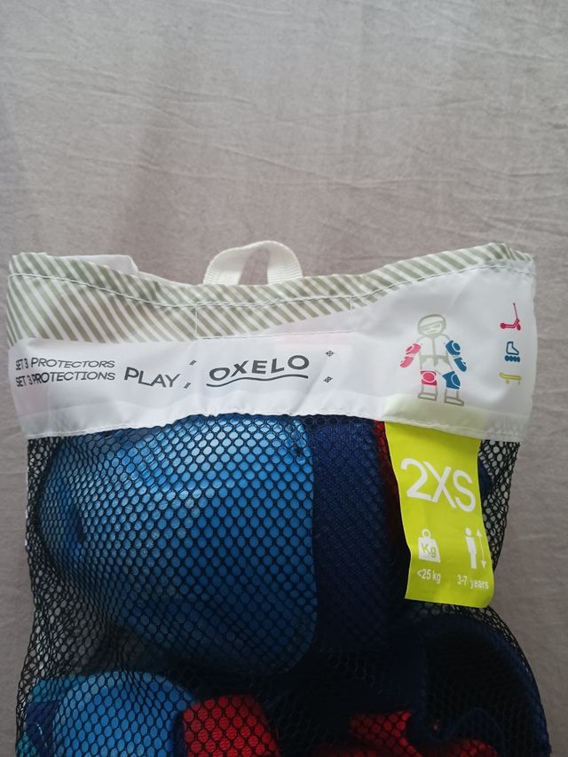 Protecciones patines talla 2XS color azul