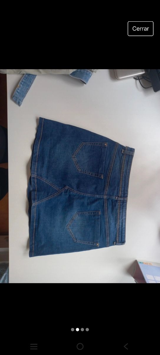 Saia jeans para menina