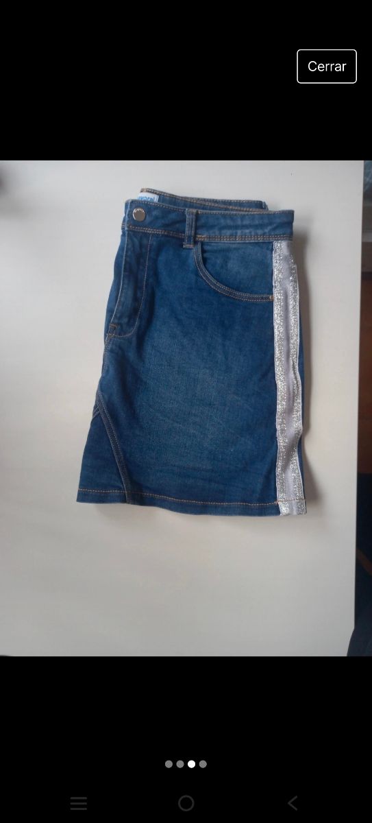 Saia jeans para menina