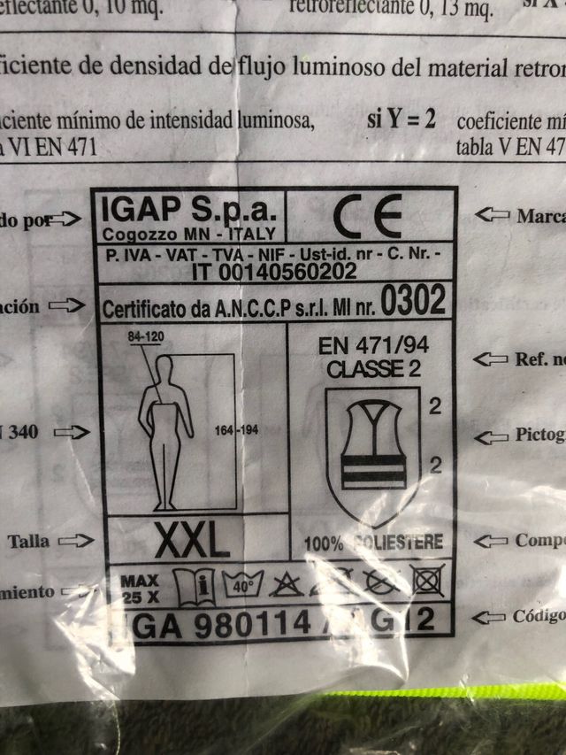 Gilet di sicurezza omologato (nuovo)