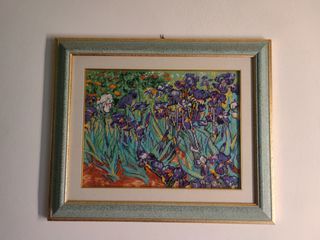 Quadro ricamato IRIS di V.G.