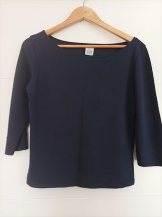 Top Jersey Sweater Azul Marino 