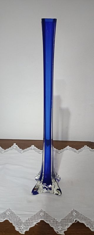 OFERTA Jarrón vintage cristal soplado años 60