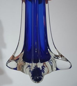 OFERTA Jarrón vintage cristal soplado años 60