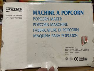 Macchina per pop corn ad aria calda G3 Ferrari
