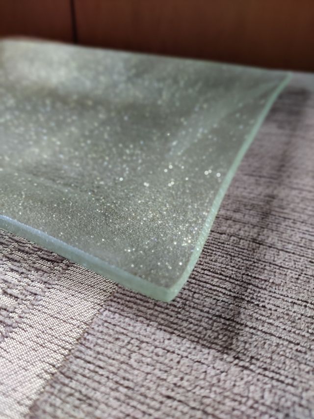 Bandeja dorada de vidrio NUEVA