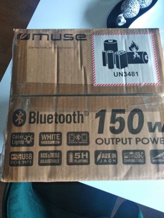 Muse Altavoz Portátil Bluetooth party 