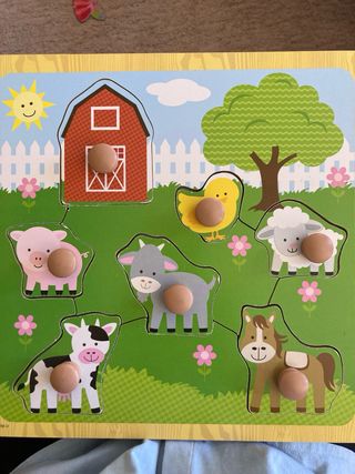 Puzzle granja de madera