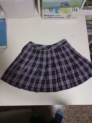 Falda Morada a cuadros