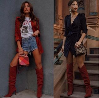 botas altas de Ante