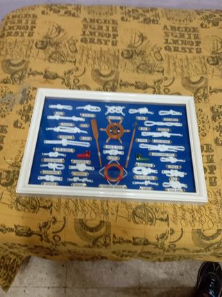 Cuadro nudos marineros hecho a mano