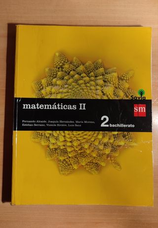 Libro matemáticas 2 de bachillerato SM